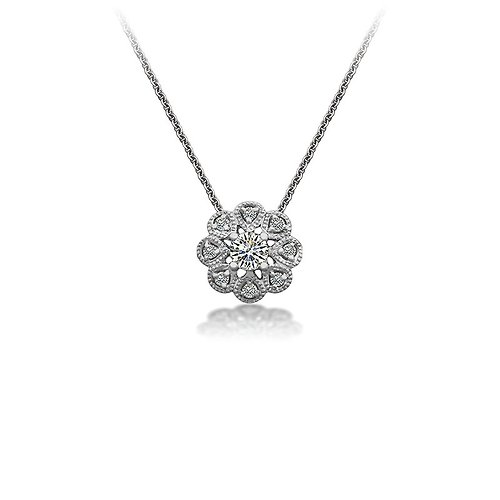Genevieve Collection 18k太陽花形鑽石項鍊