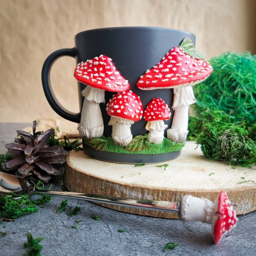 Cottagecore Mushroom Camping Mug – Revival Ink