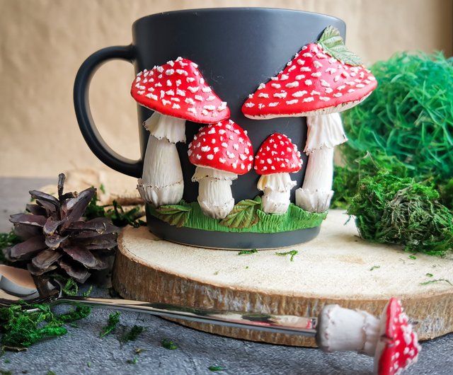 Ceramic Mushroom Mug (set of 4)