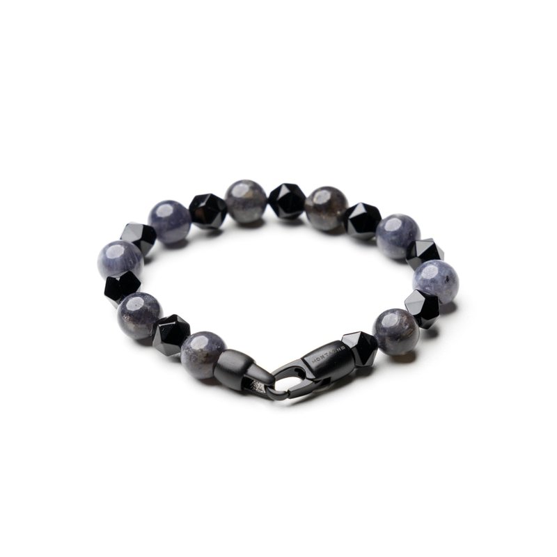 【Montagne】CLASP | 堇青石。黑瑪瑙手鍊 - 手鍊/手環 - 水晶 