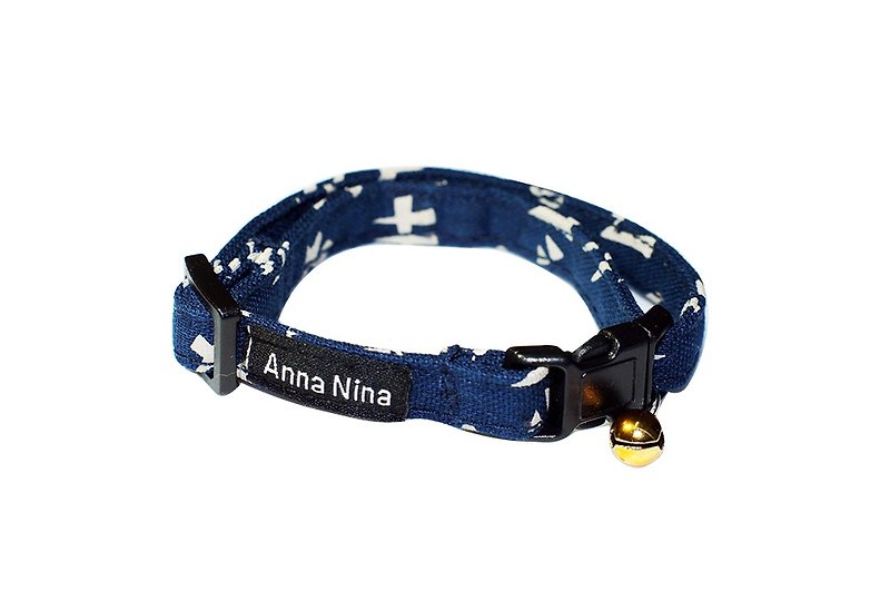 [AnnaNina] pet cat dog collar small Japanese character prime collar XS~M - Collars & Leashes - Cotton & Hemp 