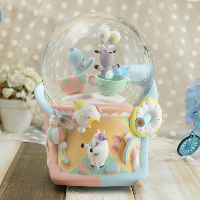 Cute Fun Series - Happy Amusement Park Crystal Ball Music Bell Valentine's Day Birthday Gift Relieve Healing Home Decoration - Items for Display - Glass 