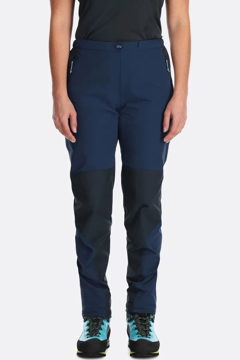 【Rab】トルクパンツ 軽量 伸縮性 ソフトシェルパンツ レディース ダークブルー - スポーツボトムス - ポリエステル ブラック