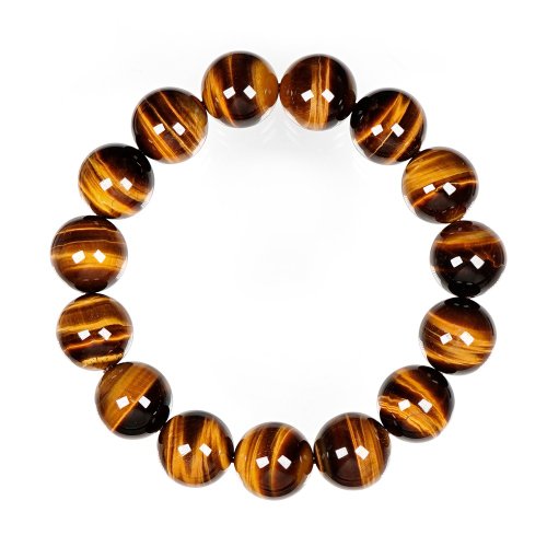 正佳珠寶 Gemsrich Jewelry 【正佳珠寶】黃虎眼 頂級雙眼虎眼石 14mm 黃虎眼手珠