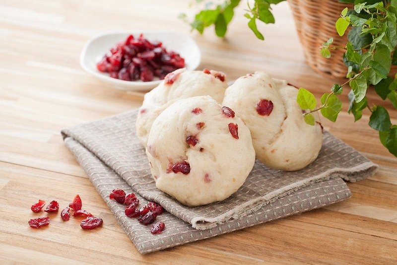 [Full of Fragrant Face] Cranberry Sunset Handmade Steamed Buns-4 Packs - Bread - Fresh Ingredients 