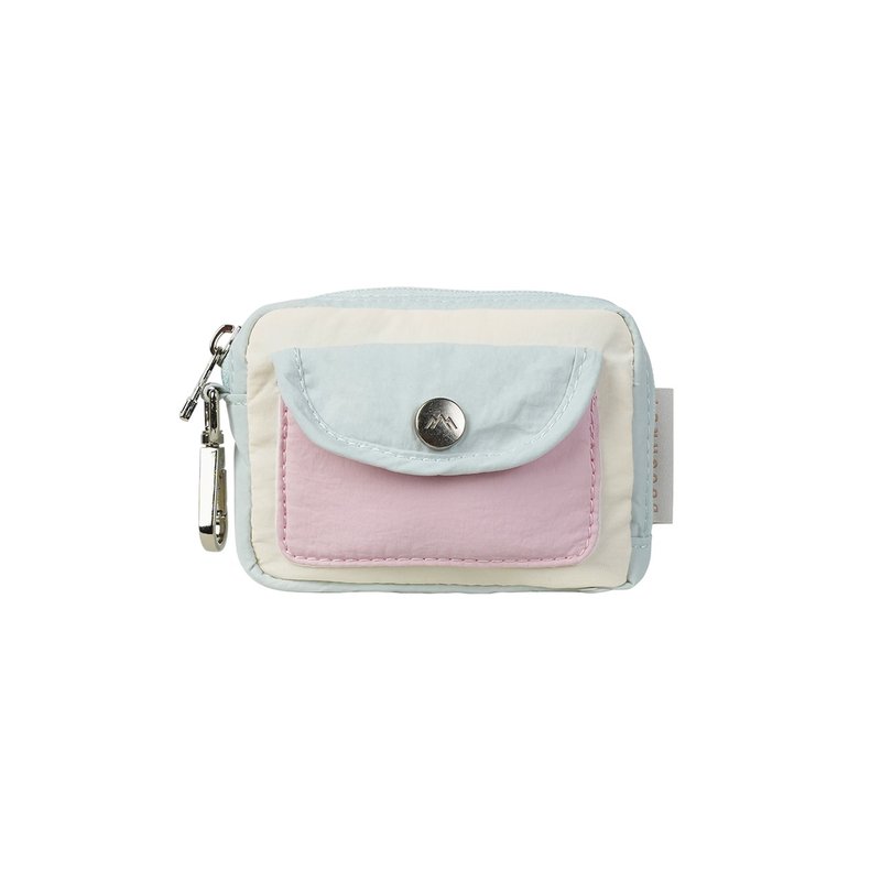 【DOUGHNUT】Water-repellent coin purse small bag accessories-cream ice blue cherry blossom classic color - กระเป๋าใส่เหรียญ - วัสดุอื่นๆ หลากหลายสี