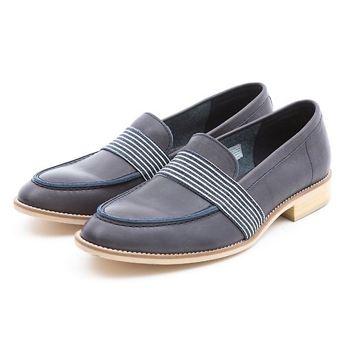 ARGIS 日本職人手工皮鞋 ARGIS 日本都會雅痞紳士樂福鞋 #31111靛藍 -日本手工製