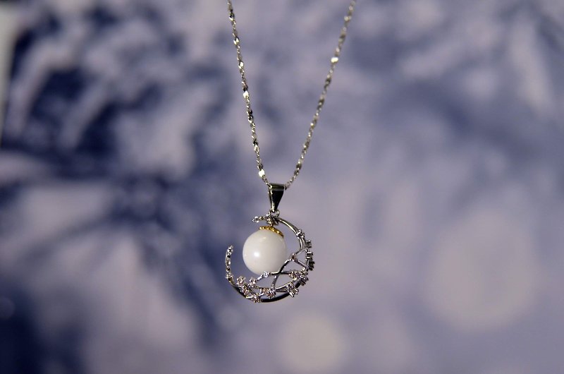 Crescent - 925 Silver Breast Milk Charm Necklace - Necklaces - Silver Silver