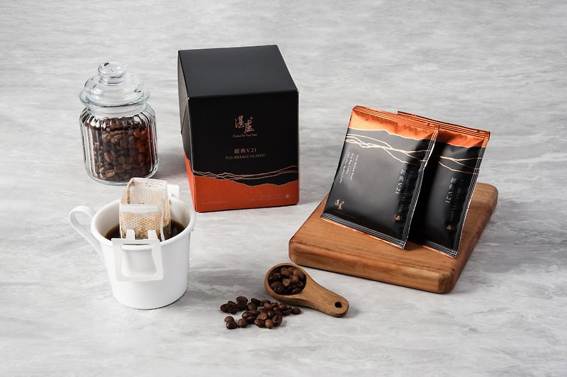 [Zhanlu Coffee]クラシックV.21ハンドメイドファインフィルターコーヒー（10パック/箱） - コーヒー - 紙 ブラック