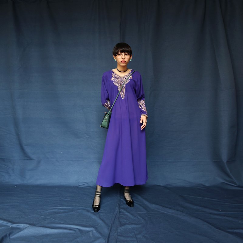 Pumpkin Vintage. Vintage Spiraea Dress - One Piece Dresses - Other Materials Purple