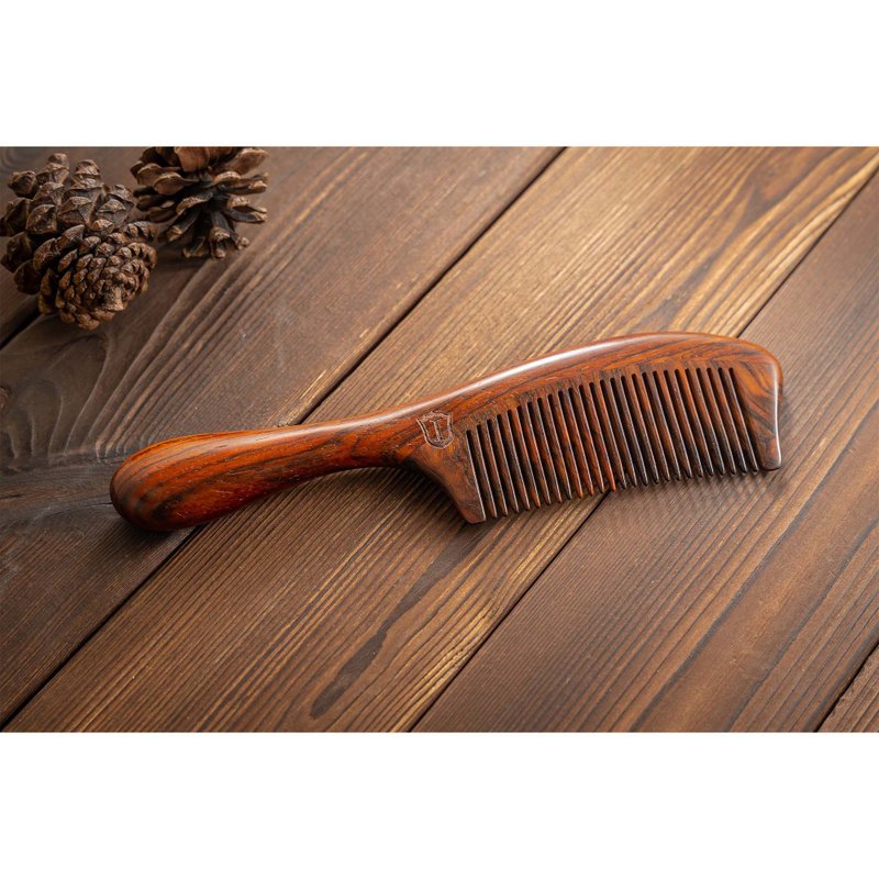 Islandoffer Mexican Mahogany round handle comb - Bathroom Supplies - Wood 