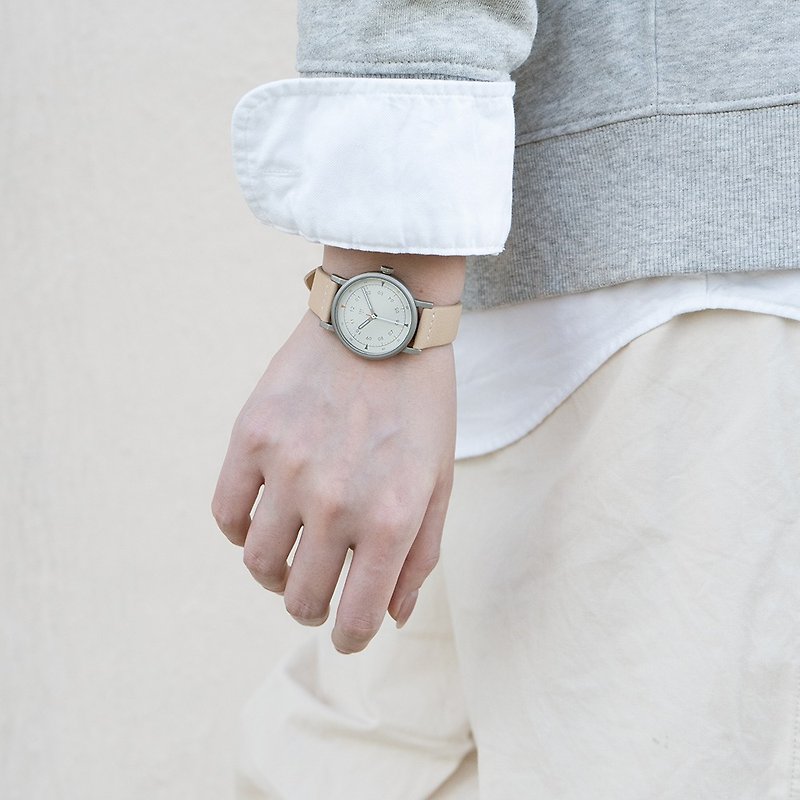 【4色オプション】MAVEN MUS ベルトシリーズ 34mm レディース腕時計 和装ツーリング風 シンプルデザイン - 腕時計 - ステンレススチール カーキ