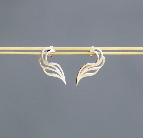 目目設計Gaze 花蕾系列 - 花蕾螺旋 - 925純銀手作耳環