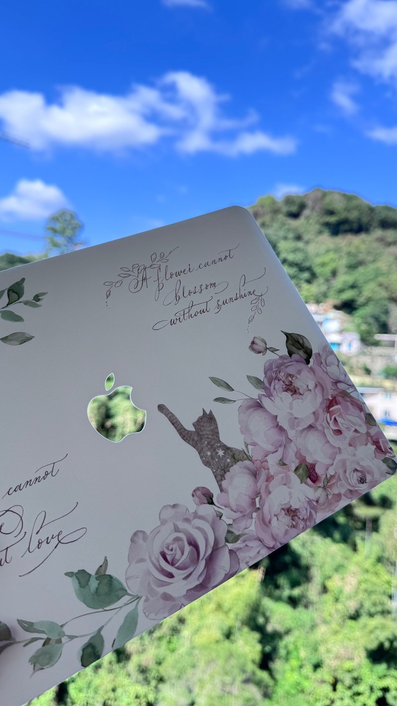 電腦保護殼 筆電 MacBook Pro/Air 自家設計 玫瑰粉貓貓 - 平板/電腦保護殼/保護貼 - 塑膠 粉紅色