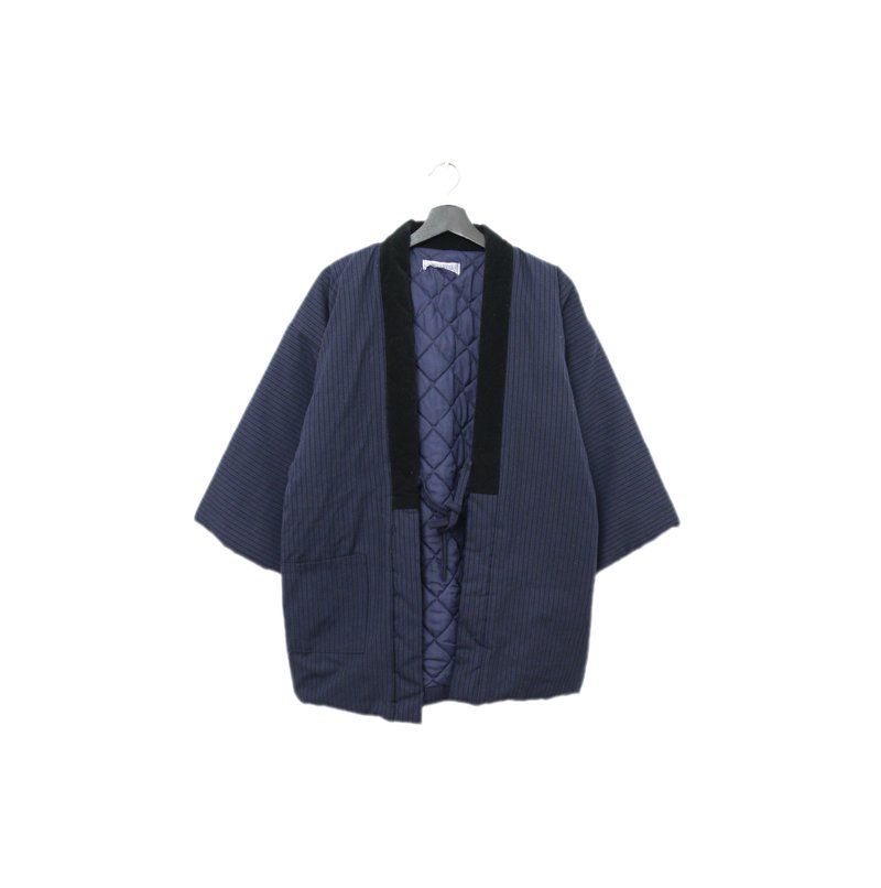 Back to Green-日本帶回袢天pt-16 深藍條紋 /vintage - 睡衣/居家服 - 棉．麻 