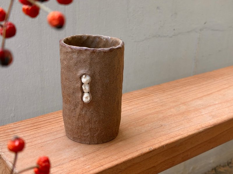 | Luna 陶器人形シリーズ | 陶器 花器 ペン立て ペンホルダー - 花瓶・植木鉢 - 陶器 ブラウン