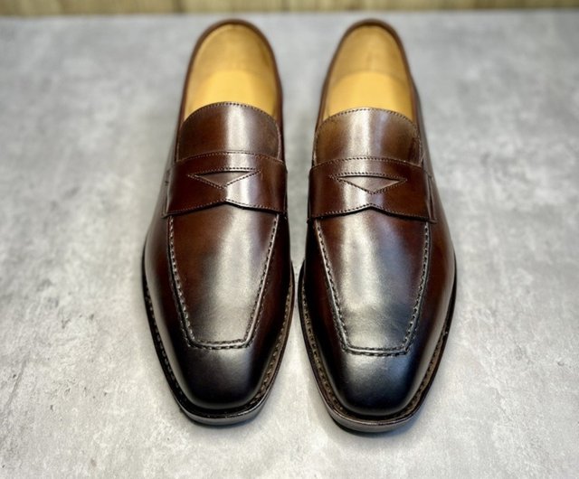 Handmade Goodyear Welt Italian Penny Loafer Bespoke