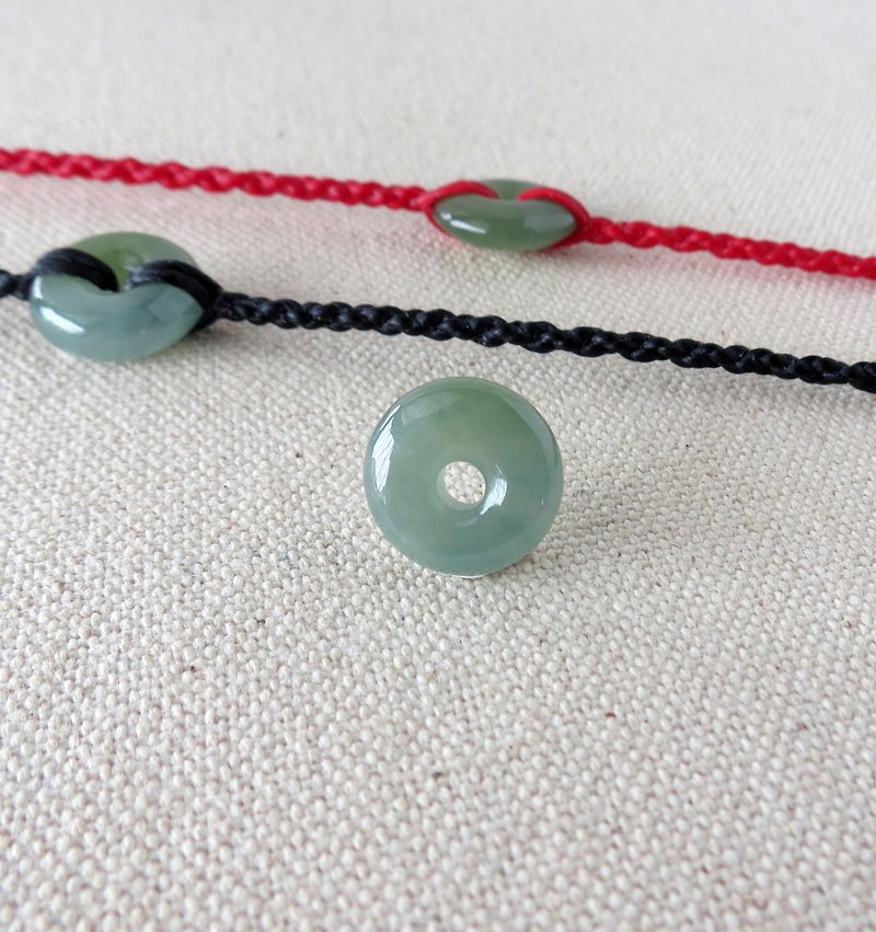 [Lucky ‧ Ping An] Nuo Bing Ping Jing Jade Silk Wax Bracelet*Four Strands*E06 * This year - Bracelets - Other Metals Green