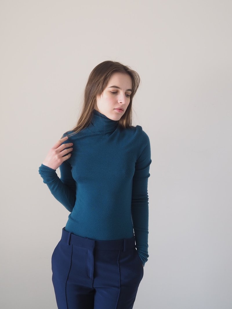 HERMES エルメス by Martin Margiela マルジェラ期 ハイネック ニット ヴィンテージ - 女毛衣/針織衫 - 其他材質 藍色