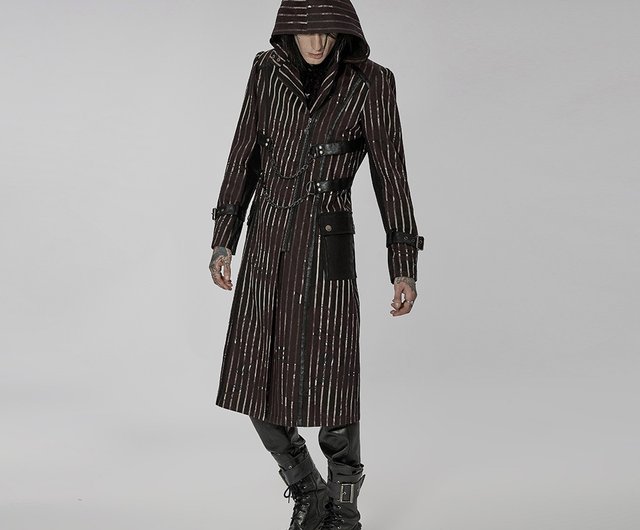 MEN'S HUNTSMAN BLACK GOTHIC DUSTER TRENCH COAT