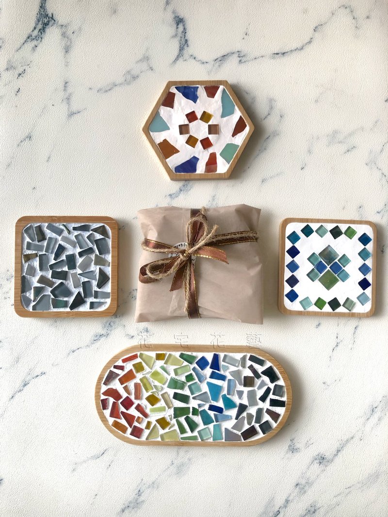 【Stock】Mosaic coaster plaster coaster. Can be customized - ที่รองแก้ว - วัสดุอื่นๆ 