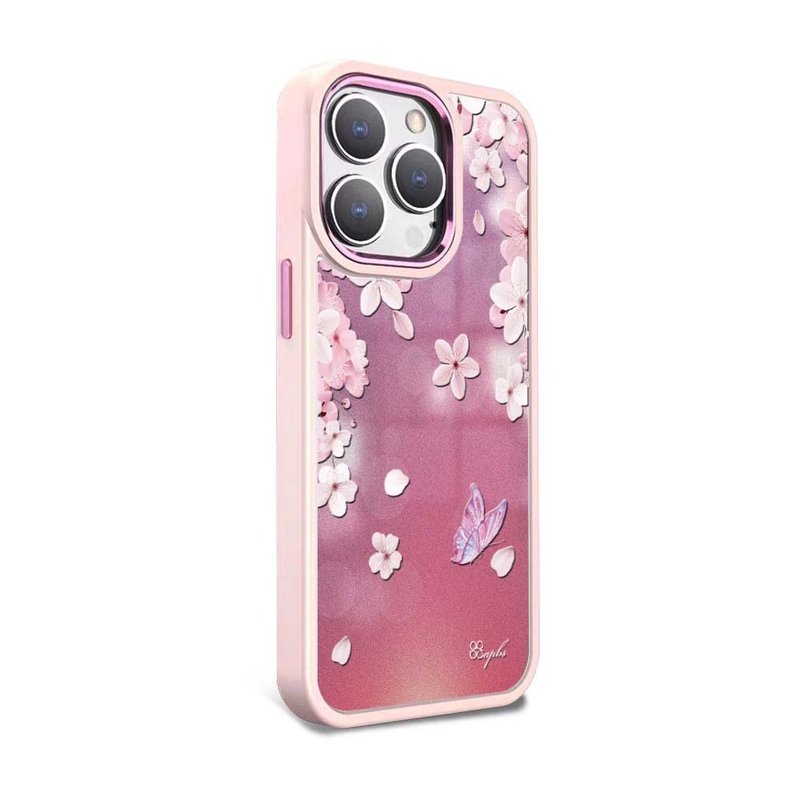 iPhone 15系列 軍規防摔合金框磁吸鏡面手機殼-孤芳自賞-粉框 - 手機殼/手機套 - 其他材質 多色