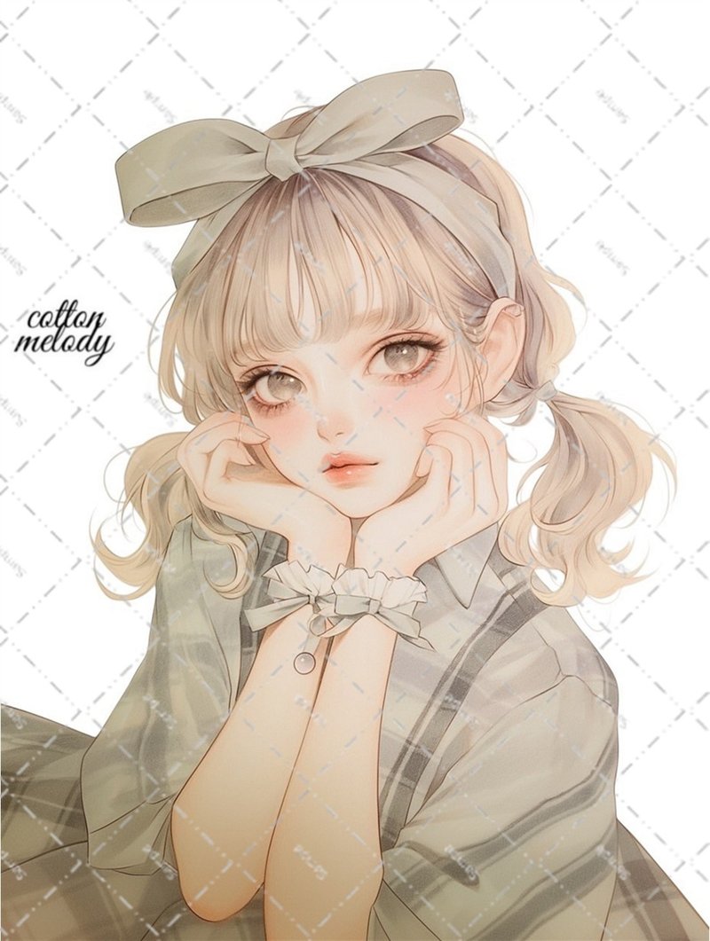 original sticker no.6241 人物ステッカー オリジナルステッカー 人物ステッカー 女の子ステッカー オリジナル人物ステッカー - 貼紙 - 紙 