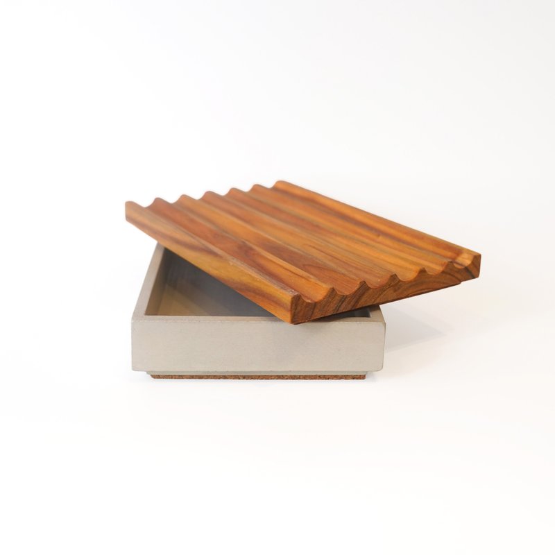 Lai Zuo | Designed by Lai Zuo Shan Shi Shan Taiwan Fir Cement Holder Storage Box - Pen & Pencil Holders - Wood 