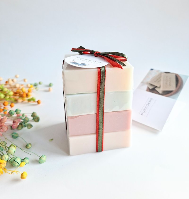 PUREGEMS ミネラルクレイパウダー配合 ハンドメイドソープ（4個入り特別優待セット） - 石けん - その他の素材 多色