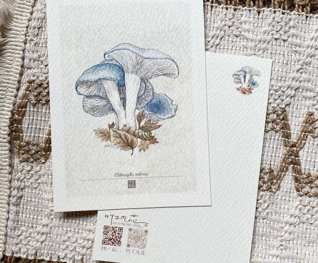 モノクロ原画 兎＊キノコ＊星花 モノクロ原画 兎＊キノコ＊星花