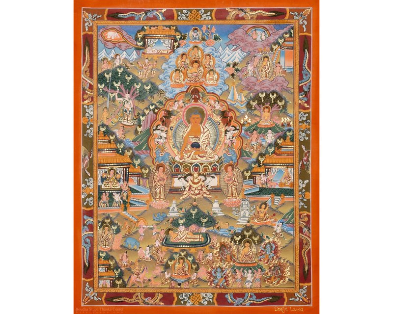 喜馬拉雅的開悟  佛陀生平的藝術呈現 - 壁貼/牆壁裝飾 - 其他材質 多色