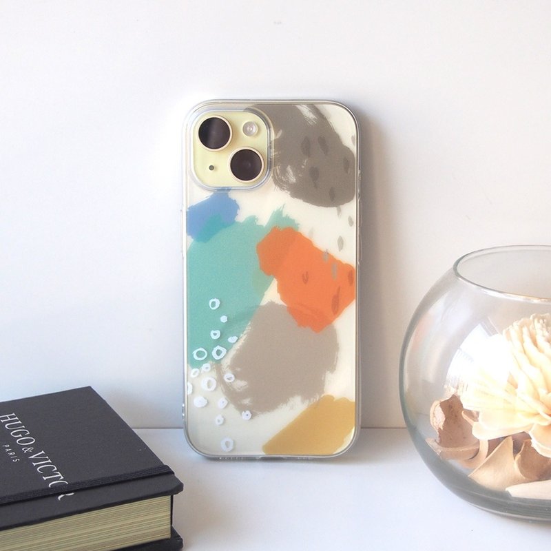 Clear Phone Case - earth-coloured watercolours - - Phone Cases - Plastic Khaki