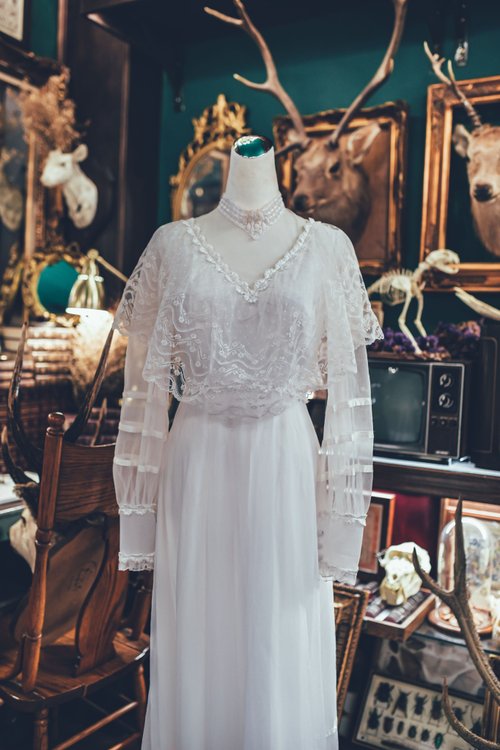 アンティーク　ベビーケープドレス　素材　リメイク アンティーク ベビーケープドレス 素材 リメイク