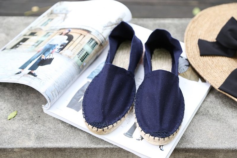 Nice blue straw shoes - Women's Casual Shoes - Plants & Flowers 