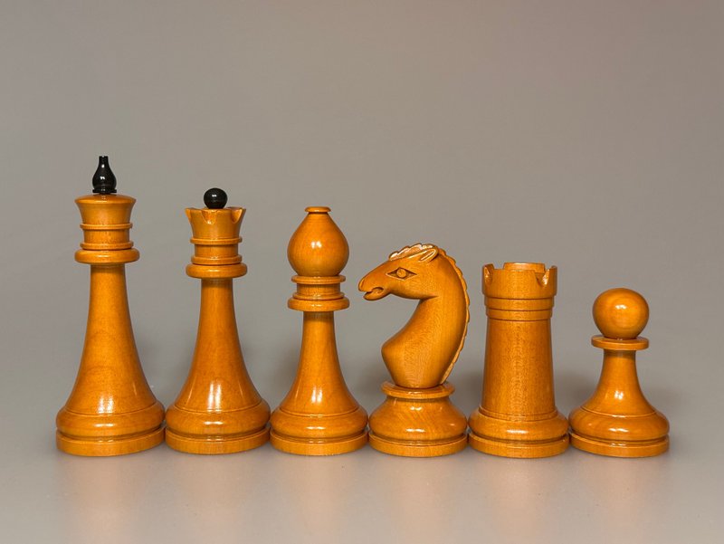 Soviet - Russian Tournament Chess set 1939-41, Replica - 桌遊/卡牌 - 木頭 黑色