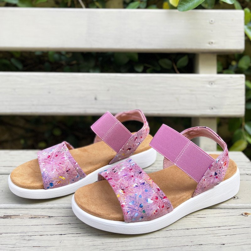 【 Heavenly Feet 】英國舒適品牌|花卉波點印刷休閒涼鞋 Blaze - 涼鞋 - 其他材質 多色