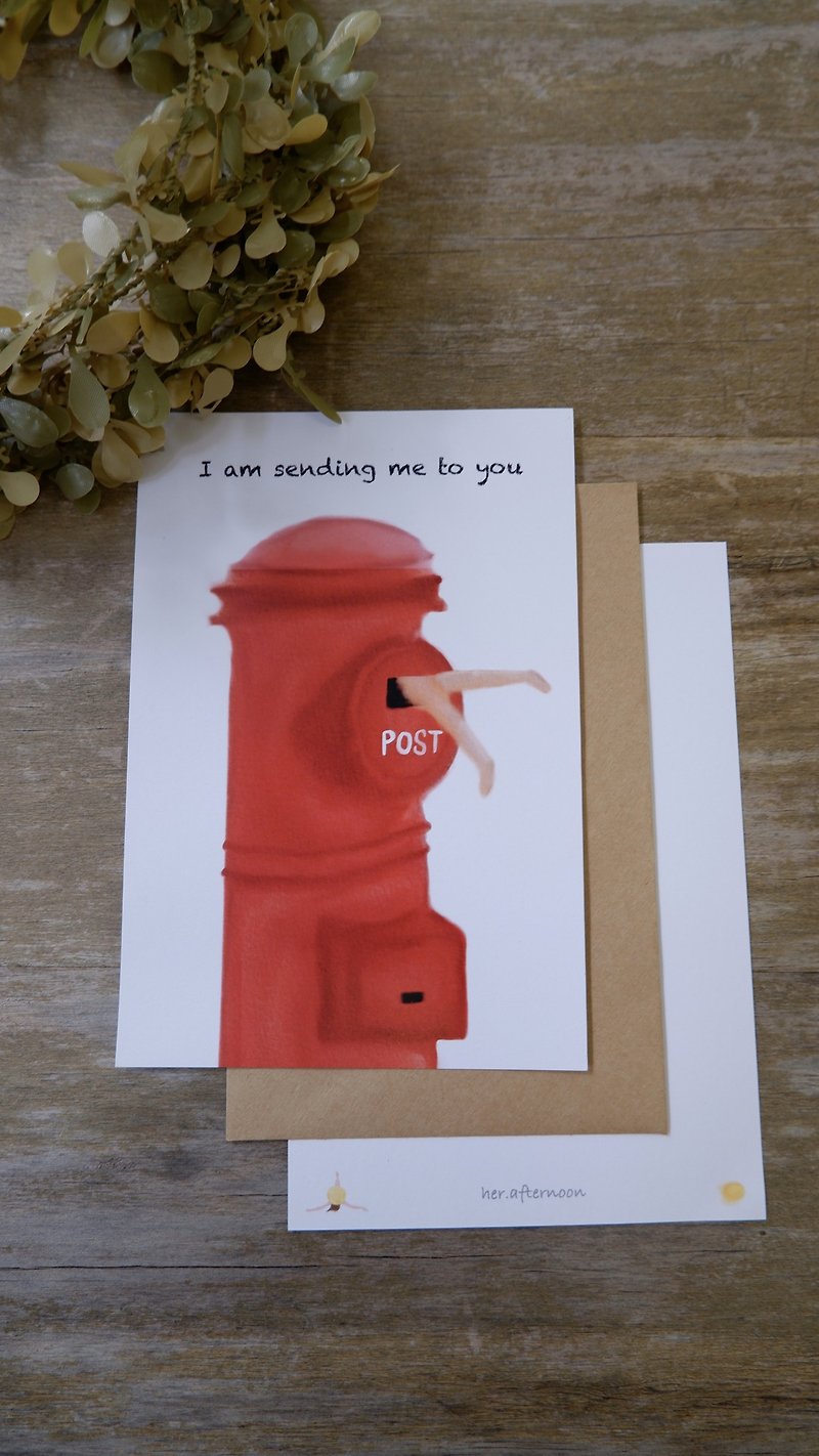 【 I am sending me to you】 Original Hand-Drawn Postcards - การ์ด/โปสการ์ด - กระดาษ 