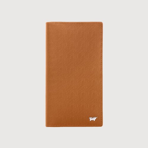 BRAUN BUFFEL 德國小金牛 【免費升級送禮包裝】HOMME-M 17卡拉鍊零錢袋長夾-杏仁巧克力色