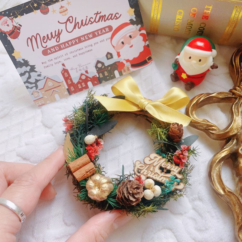 Warm tone Christmas wreath DIY material package Christmas gift Christmas ornaments - Plants & Floral Arrangement - Plants & Flowers Multicolor