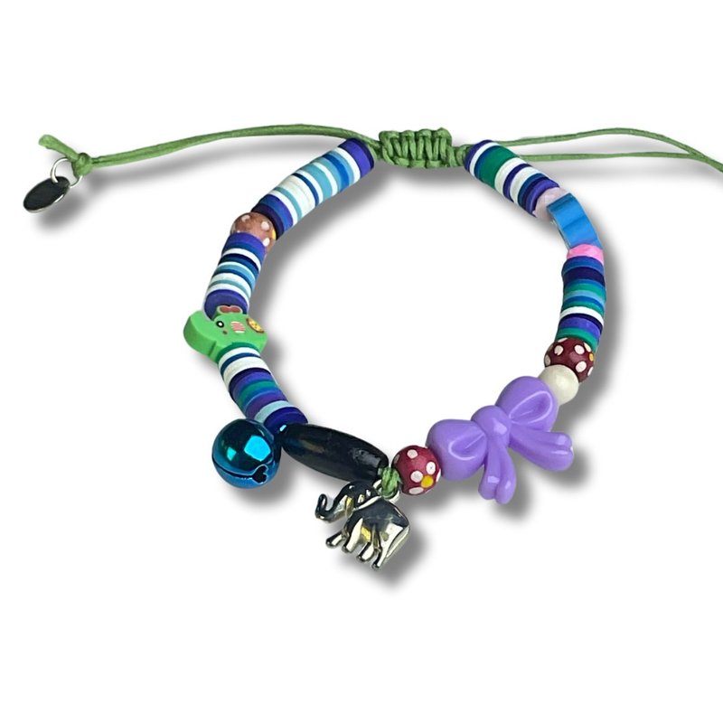 Elephant bracelet with bow - Bracelets - Acrylic Multicolor