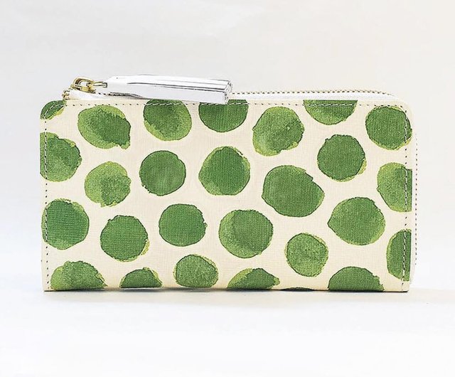 スペインレザーl字ファスナー長財布本革polka Longwallet 財布レザー日本製japan Lime Tow003 設計館leather Goods Shop Hallelujah 長短夾 錢包 Pinkoi