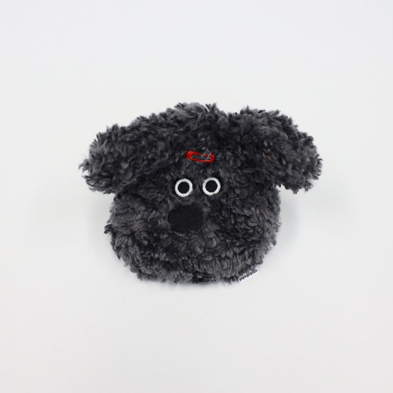 PAPA.GO.PAPA Piz Poodle Pouch(Black)/key ring coin purse/storage bag - กระเป๋าใส่เหรียญ - เส้นใยสังเคราะห์ สีดำ