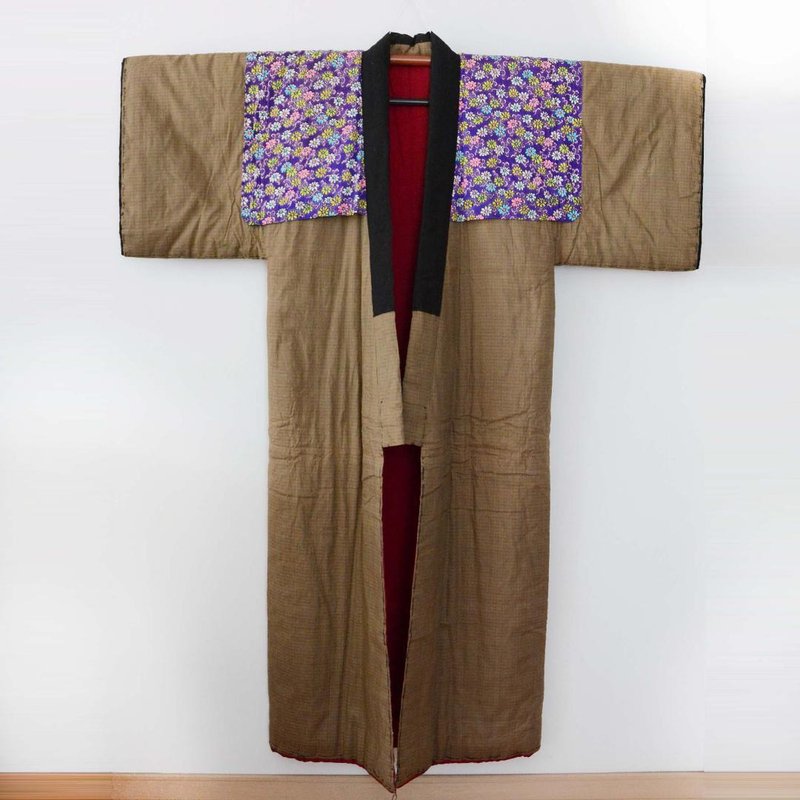 防寒和服帶襯墊日本複古昭和復古未使用 - 男夾克/外套 - 其他材質 多色