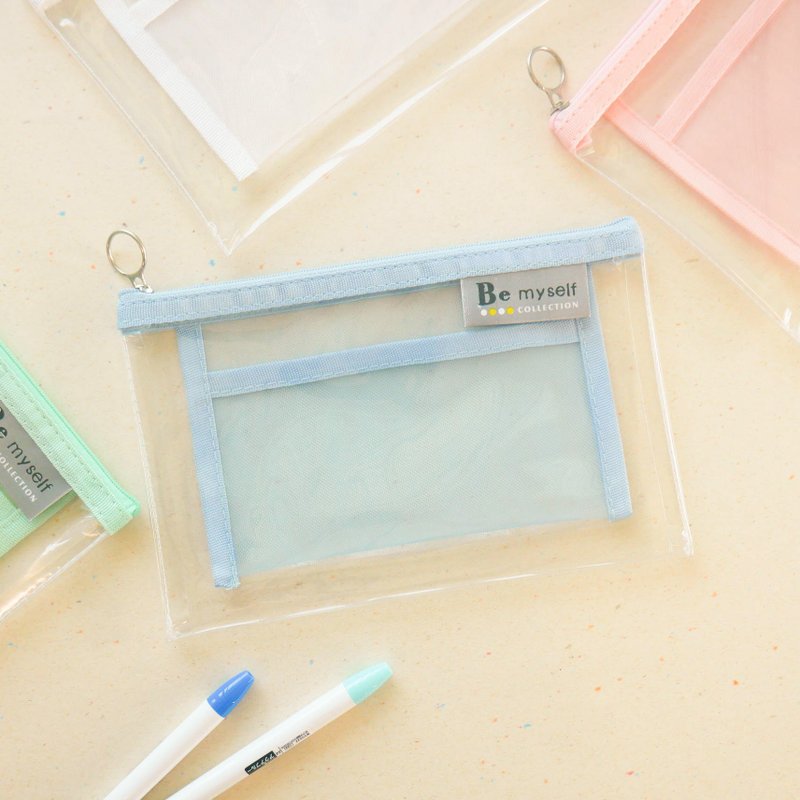 Be Myself - Transparent Waterproof Zipper Bag (A6) - แฟ้ม - ไนลอน 