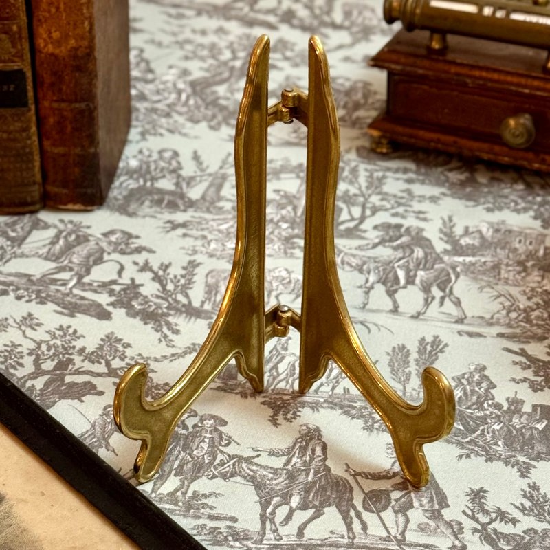 50343-典雅古董黃銅桌上型畫架相框架 - 擺飾/家飾品 - 銅/黃銅 