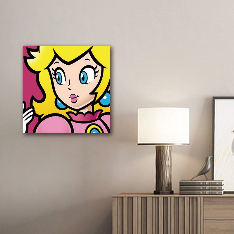 [Nintendo Super Mario] Frameless Hanging Painting Limited Edition Wall Painting Princess Peach - โปสเตอร์ - วัสดุอื่นๆ 