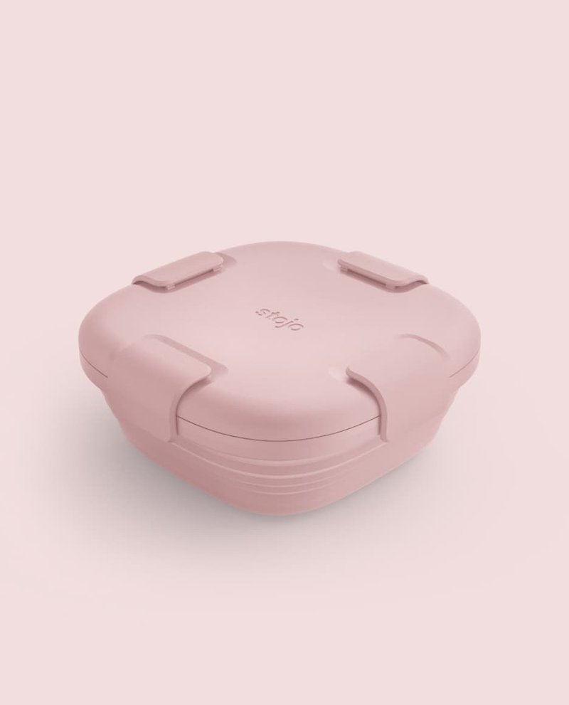 Stojo - 專利環保高耐熱矽膠摺疊食物盒-淡粉紅 - 其他 - 矽膠 粉紅色