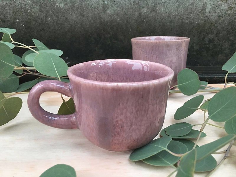 Lingo taro purple fruit ceramic coffee cup / mug - Mugs - Pottery Purple