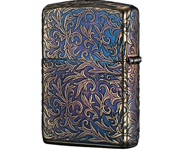 ZIPPO Official Flagship Store] Carved Tang Grass Surrounded (Thick 