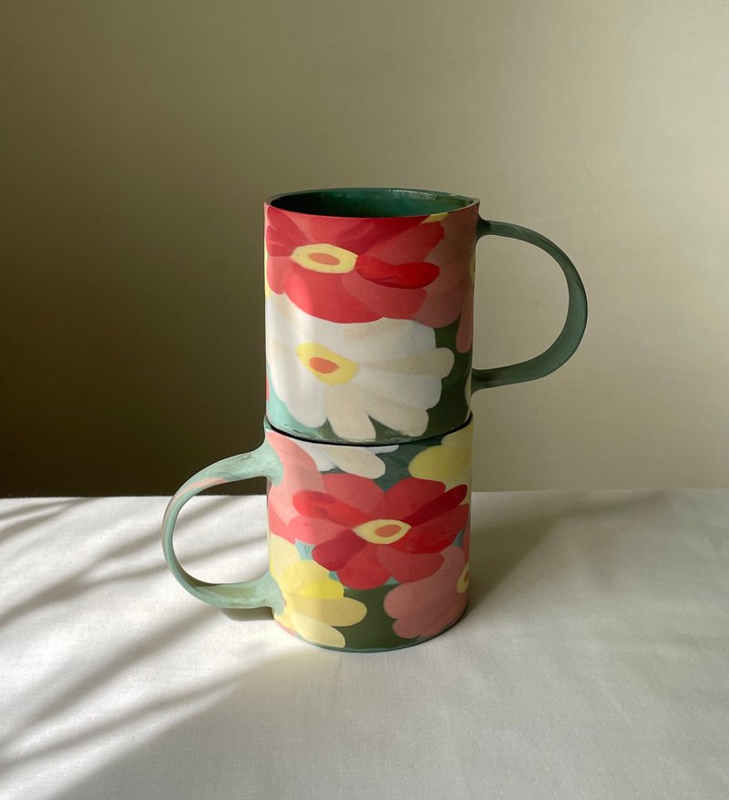 Elegant Zinnia Series Mug - แก้วมัค/แก้วกาแฟ - เครื่องลายคราม 